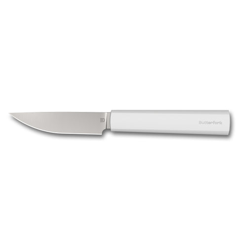 Butterfork 4-Piece Purest Knife Set With Stand, Modern Knife Set for Professional and Home Chef, Light Grey