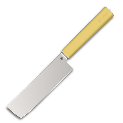 Butterfork 4-Piece Purest Knife Set, Modern Knife Set for Professional and Home Chef, Pale Yellow
