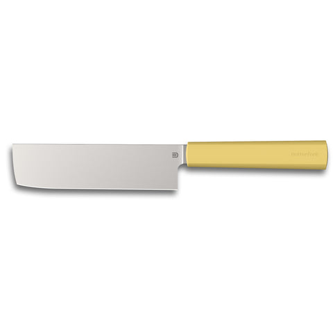 Butterfork 4-Piece Purest Knife Set With Stand, Modern Knife Set for Professional and Home Chef, Pale Yellow