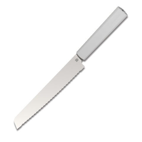 Butterfork Purest 8” Bread Knife, AR-RPM9 Stainless Steel, Replaceable ABS Handle, Light Grey