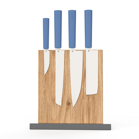 Butterfork 4-Piece Purest Knife Set With Stand, Modern Knife Set for Professional and Home Chef, Ultramarine
