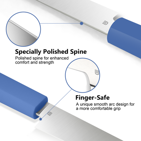 Butterfork Purest  3.5'' Paring Knife with Oak Sheath, Modern Vegetable & Fruit Knife, AR-RPM9 Stainless Steel, Replaceable ABS Handle, Ultramarine