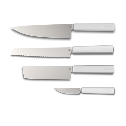 Butterfork 4-Piece Purest Knife Set, Modern Knife Set for Professional and Home Chef, Light Grey