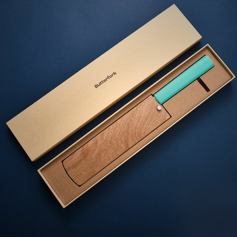 Butterfork 4-Piece Purest Knife Set With Stand, Modern Knife Set for Professional and Home Chef, Turquoise Green
