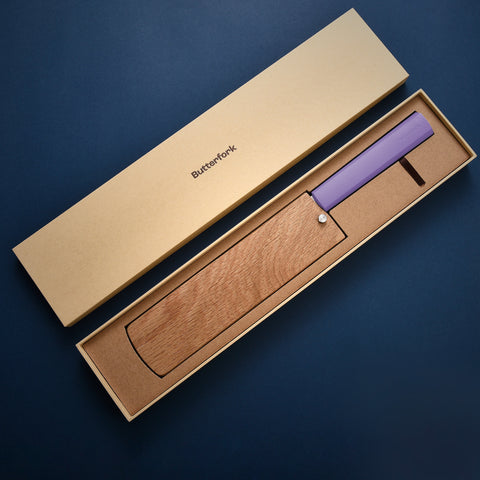 Butterfork 4-Piece Purest Knife Set With Stand, Modern Knife Set for Professional and Home Chef, Mist Violet