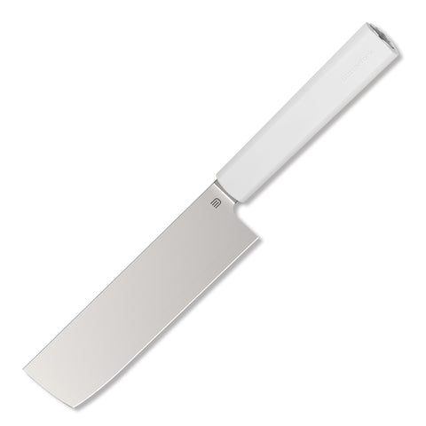 Butterfork Purest 6.2'' Nakiri Knife Sheath, AR-RPM9 Stainless Steel, Replaceable ABS Handle, Light Grey