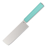 Butterfork Purest 6.2'' Nakiri Knife, AR-RPM9 Stainless Steel, Replaceable ABS Handle, Turquoise Green