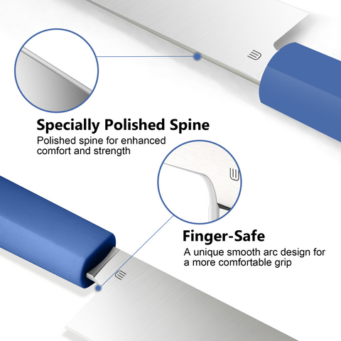 Butterfork Purest 8” Chef's Knife, AR-RPM9 Stainless Steel, Replaceable ABS Handle, Ultramarine
