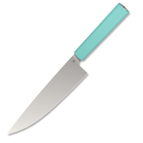 Butterfork Purest 8” Chef's Knife, AR-RPM9 Stainless Steel, Replaceable ABS Handle, Turquoise Green