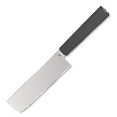 Butterfork Purest 6.2'' Nakiri Knife, AR-RPM9 Stainless Steel, Replaceable ABS Handle, Dark Grey