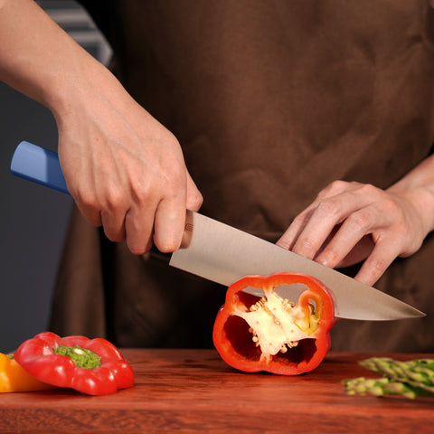 Butterfork Purest 8” Chef's Knife, AR-RPM9 Stainless Steel, Replaceable ABS Handle, Ultramarine
