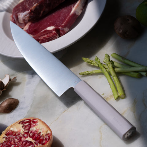 Butterfork Purest 8” Chef's Knife, Light Grey