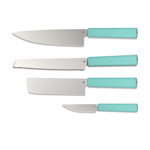 Butterfork 4-Piece Purest Knife Set, Modern Knife Set for Professional and Home Chef, Turquoise Green